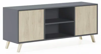 TV-Möbel 57x140x40 cm grau für 32-60" TV