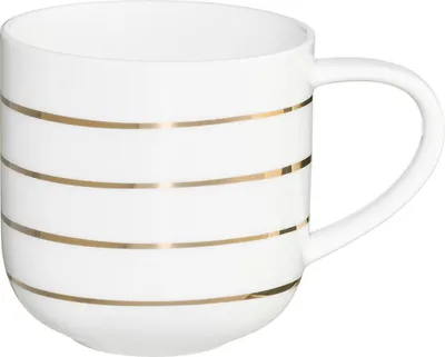 Produktbild von ASA Vorteilset 4 Stück coppa Henkelbecher, golden lines D. 9,2 cm, H. 9,5 cm, 0,4 l. 19463014 und Geschenk + Spende