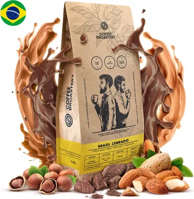 Produktbild von Coffee Broastery Kaffeeset - Brasilien Cerrado Röstkaffee Ganze Bohne 1 kg | Frische Kaffeebohnen