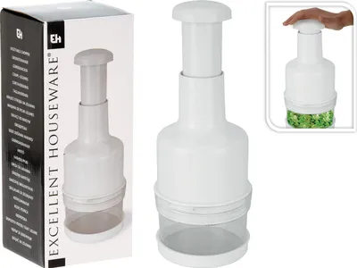 Immagine prodotto di Tritatutto manuale Excellent Houseware, polipropilene/acciaio inox, 8x21 cm, bianco