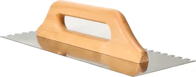 Produktbild von KOTARBAU® Zahnglättekelle aus Edelstahl 380 mm Zahnung 8x8 mm mit Holzgriff
