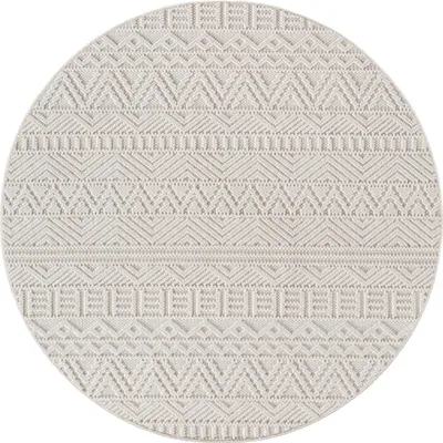 Obrázok produktu pre Kratkosrstý koberec, jednofarebný, vhodný do obývačky, spálne alebo detskej izby, krémová farba, rozmery 160x160 cm, okrúhly tvar