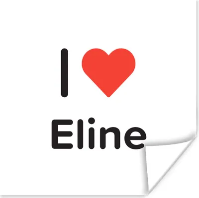 Produktbild von MuchoWow® Poster Ich liebe - Eline - Mädchen 75x75 cm - Wand Dekoration