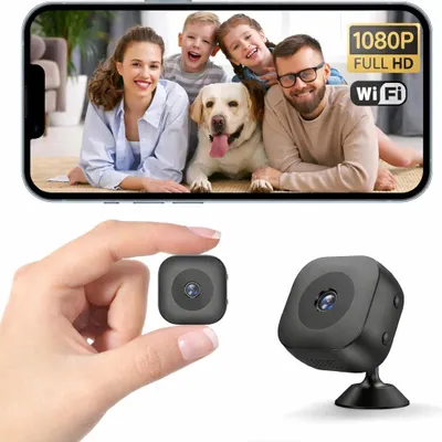Obrázok produktu pre Miniatúrna Wi-Fi kamera s ovládaním cez aplikáciu, vnútorná bezpečnostná kamera s rozlíšením 1080p, mini kamera