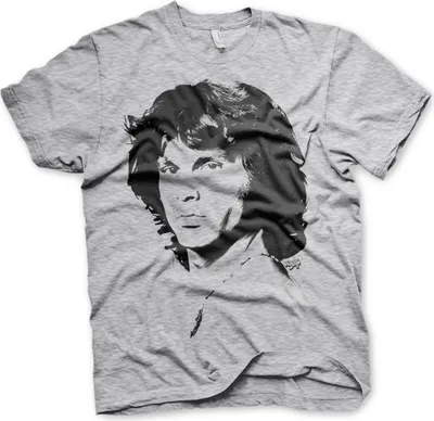 Produktbild von Jim Morrison Portrait T-Shirt - Medium - Heather-Grey