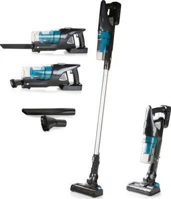 Produktbild von PRIMO PR501SV 3-in-1 schnurloser Stabstaubsauger - Beutelloser Staubsauger - Handstaubsauger - HEPA-Filter - Grau/Blau