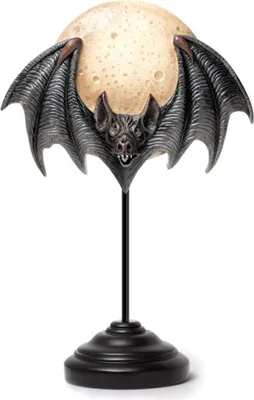 Produktbild von Fledermaus mit Vollmond Statue 25cm