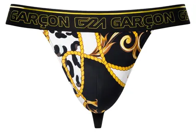 Image de Garçon - Sous-vêtement String Hommes - Gold Leaf Thong - 1x Taille M