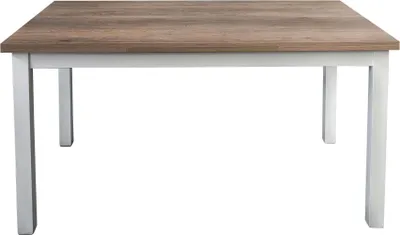 Immagine prodotto di Milani Home - tavolo da pranzo allungabile 70 x 110/150/190 cm, bianco e tortora, legno