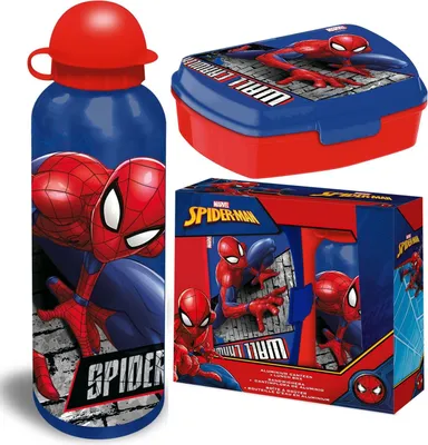 Image de Gourde Marvel Spiderman + Set lunchbox 500ml