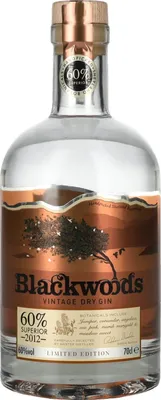 Produktbild von Blackwoods Vintage Dry Gin Limited Edition Superior 2012 60% Vol. 0,7l