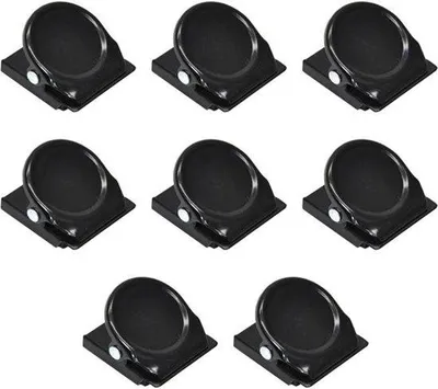 Obrázek produktu pro Magnetické kovové svorky, sada 8 kusů, černé.