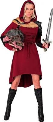 Produktbild von Mittelalterliches Gothic Kleid für Damen rot - M