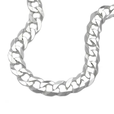 Produktbild von 6,8mm Collier Halskette Panzerkette Kette flach 925 Silber Uni 50cm