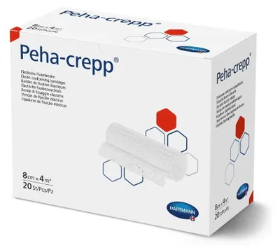 Image de Bande de fixation superélastique Peha-crepp® Hartmann - 20 pièces - 8 cm x 4 m | Paquet (20 pièces)