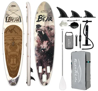 Produktbild von Paddleboard 350x90x15 cm mit Zubehör weiß und braun