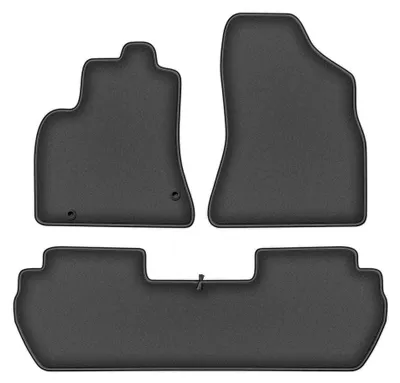Image de Tapis de sol en moquette pour Citroen Berlingo II 2008-2018 (5 places) – jeu 4 pièces, gris graphite, sur mesure – Wielganizator DURBAN