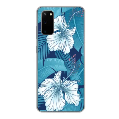 Produktbild von MuchoWow® Handyhülle Schutzhülle Hülle für Samsung Galaxy S20 Tropisch - Blumen - Blau Silikon Softcase Handy Hülle - Bild
