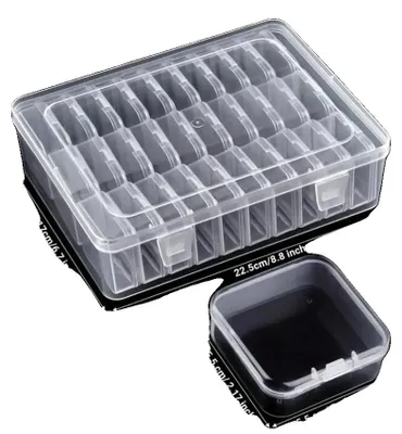 Obrázek produktu pro Úložné boxy, průhledný design, všestranné použití, 30 mřížek552
