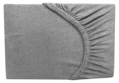 Produktbild von Frottee Spannbettlaken Silber / Hell Grau 140x200 cm - 160x200 cm