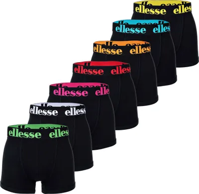 Produktbild von ellesse Herren Boxer Shorts, 7er Pack - Yema 7 Pack Boxer Shorts, Logo, Baumwolle Stretch Schwarz/Multi2 XL