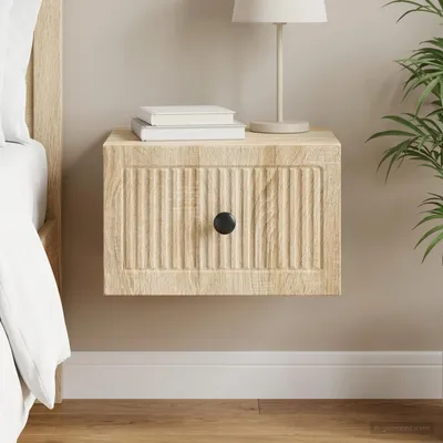 Immagine prodotto di Maison Exclusive - Comodino da parete in rovere Sonoma 33 x 34,5 x 20 cm