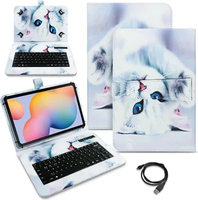 Produktbild von Schutzhülle Tastatur für Samsung Galaxy Tab A9+/ A9 Plus Hülle Bluetooth TascheFarben:Motiv 4
