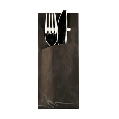 Produktbild von Papstar Bestecktaschen schw. 20x8,5cm