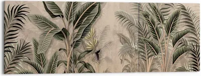 Produktbild von Bild auf Leinwand - Leinwandbild - 3 Teile - Wald Blatt Baum - 150x50cm - Wand Bild - Wanddeko - Wandbilder - Leinwanddruck - Bilder - Wanddekoration - Leinwand bilder - Wandbild - CA150x50-5101