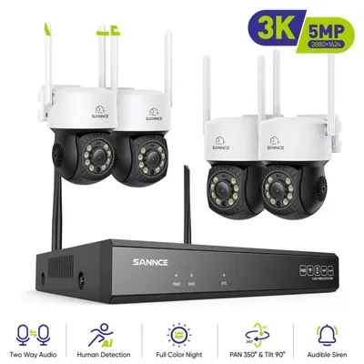 Produktbild von Überwachungskamera - Kamerabeobachtung - Sicherheitskamera - Außenkamera - IP-Kamera - Drahtlos - 5-Megapixel-Auflösung