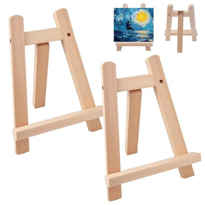 Image de Mini chevalets en bois - Lot de 2 - Pour table - 15 x 20 cm