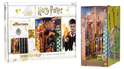 Immagine prodotto di Book Nook - DIY Kit to Build 3D Model Bookend - REVELL - Tiny Adventures - Harry Potter - Quidditch Pitch - LED