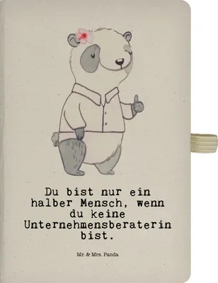 Produktbild von Mr. & Mrs. Panda Tagebuch Unternehmensberaterin Herz - Transparent - Geschenk, Journal, Reisetagebuch, Kladde, notizbuch, Schreibbuch