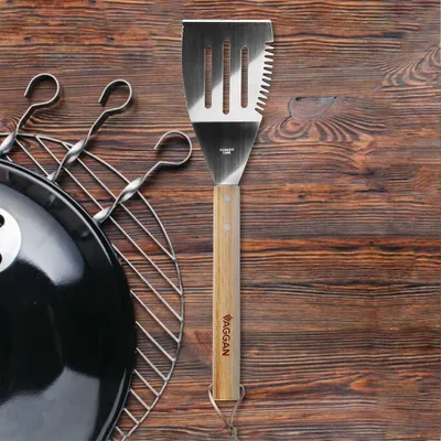Produktbild von Grillspatel für den Grill, Küchenmesser mit Fleischspieß, Stahl