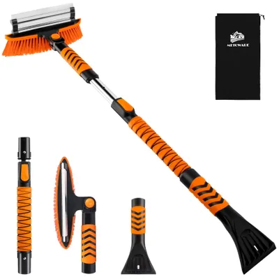 Imagen del producto de Raspador de hielo y cepillo para nieve extensible para automóviles, de 42,2 pulgadas