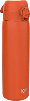 Zdjęcie produktu dla ION8 Lekka stalowa butelka na napoje, 600 ml, bez izolacji, szczelna, obsugiwana jedn rk, bezpieczne zamknicie, mona my w zmywarce, klapka, uchwyt do przenoszenia, atwa do czyszczenia, pomaraczowa