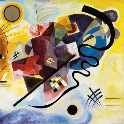 Produktbild von Wassily Kandinsky Kunstdruck Bild - Gelb Rot Blau, 1925 (100 x 100 cm)