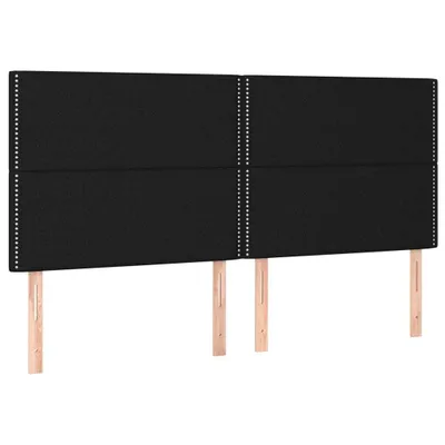 Image de vidaXL Têtes de lit 4 pcs. noir 80x5x78/88 cm Tissu