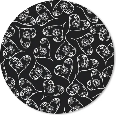 Produktbild von MuchoWow® Mauspad Mousepad Mädchen - Herz - Blumen - Muster - Mädchen - Kinder - Baby 30x30 cm - Mousepads - Maus Mat - Pad - Mausunterlage - Tischunterlage - Schreibtischmatten