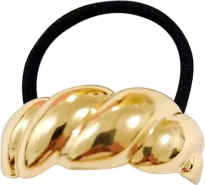 Produktbild von Haargummi mit goldenem barocken Knotenelement im Reliefstil