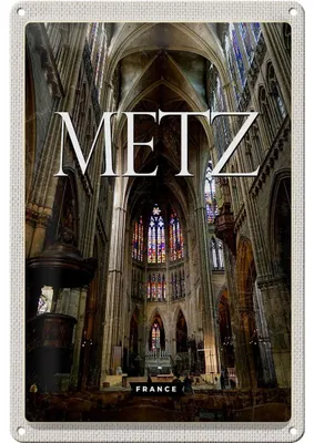 Produktbild von Blechschild Reise 20x30cm Metz France Kathedrale Reiseziel