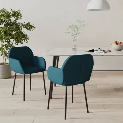 Immagine prodotto di Sedie da pranzo 2 pezzi. Velluto blu