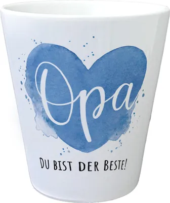 Produktbild von Bester Opa Blumentopf mit Spruch Opa Du bist der Beste