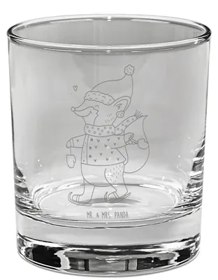 Produktbild von Mr. & Mrs. Panda Glas Fuchs  Schlittschuhe - Transparent - Geschenk, Weihnachtsmann, Cocktailglas, Winter, Longdrinkglas, Tannenbaum, Weihnachtsdeko, Weihnachtsbaum, Gin