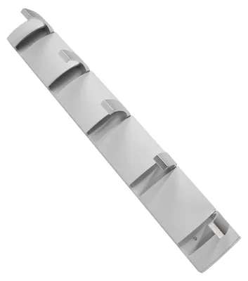 Kapstokhaken mit 5 Klapphaken, Aluminium, Weiß, 40 cm