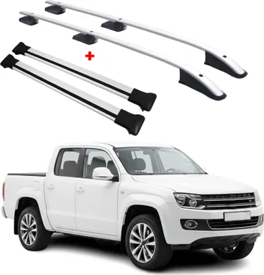 Image de Kit Barres de toit pour VW Amarok 2010-2021 Gris Alu 4x