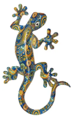 Salamander aus Kunstharz, mehrfarbig, 33 x 20 cm