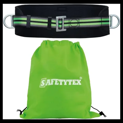 Produktbild von Safetytex Haltegurt - Fallschutz EN 358 - Bandfalldämpfer Tragkraft 140 kg - Auffangseil Arbeitsplatzpositionierung - Absturzsicherung - Halteseil mit Komfort-Rückenteil