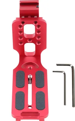 Produktbild von Universal Metal L Form Schnellveröffentlichung mit Heißschuhhalterung für hydraulische Ballkopf -SLR -Kamera (rot)