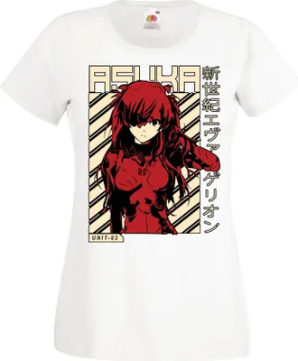 Immagine prodotto di Maglietta da donna Manga Anime Neon Anime Genesis Manga Evangelion Asuka Evangelion Asuka, Lady M , Blanc